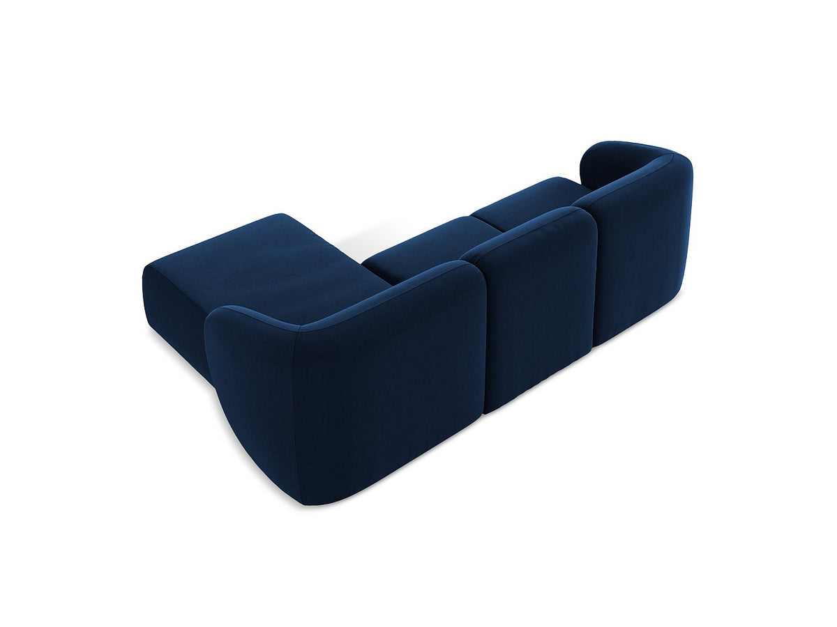 Canapé modulable 3 places bleu tissu