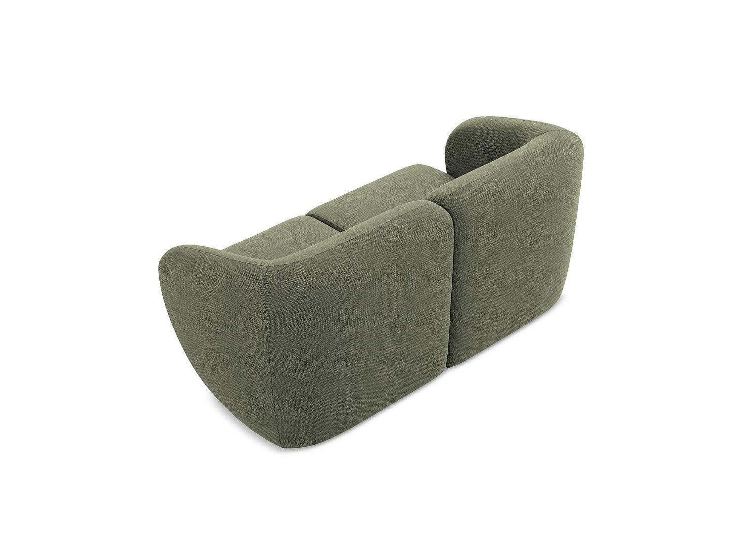 Canapé modulable 2 places vert tissu