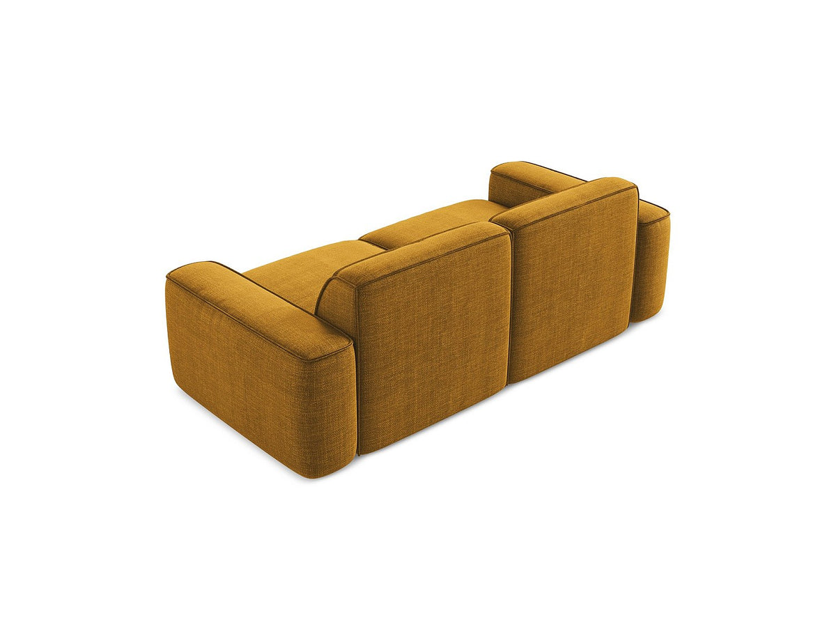 Canapé modulable 3 places jaune tissu