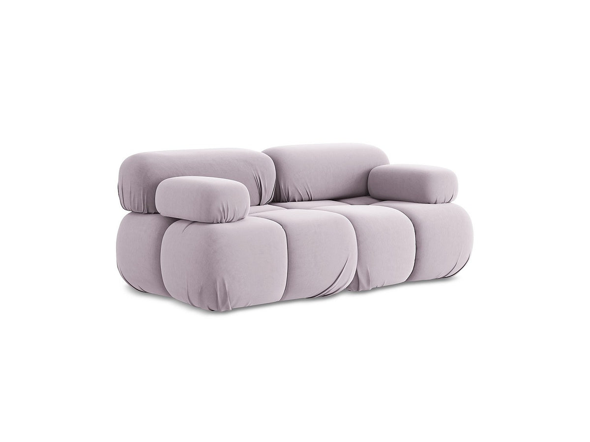 Canapé modulable 2 places violet velours