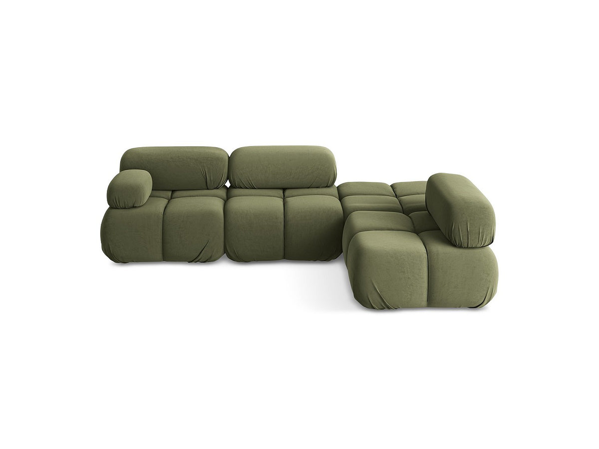 Canapé modulable 3 places vert velours
