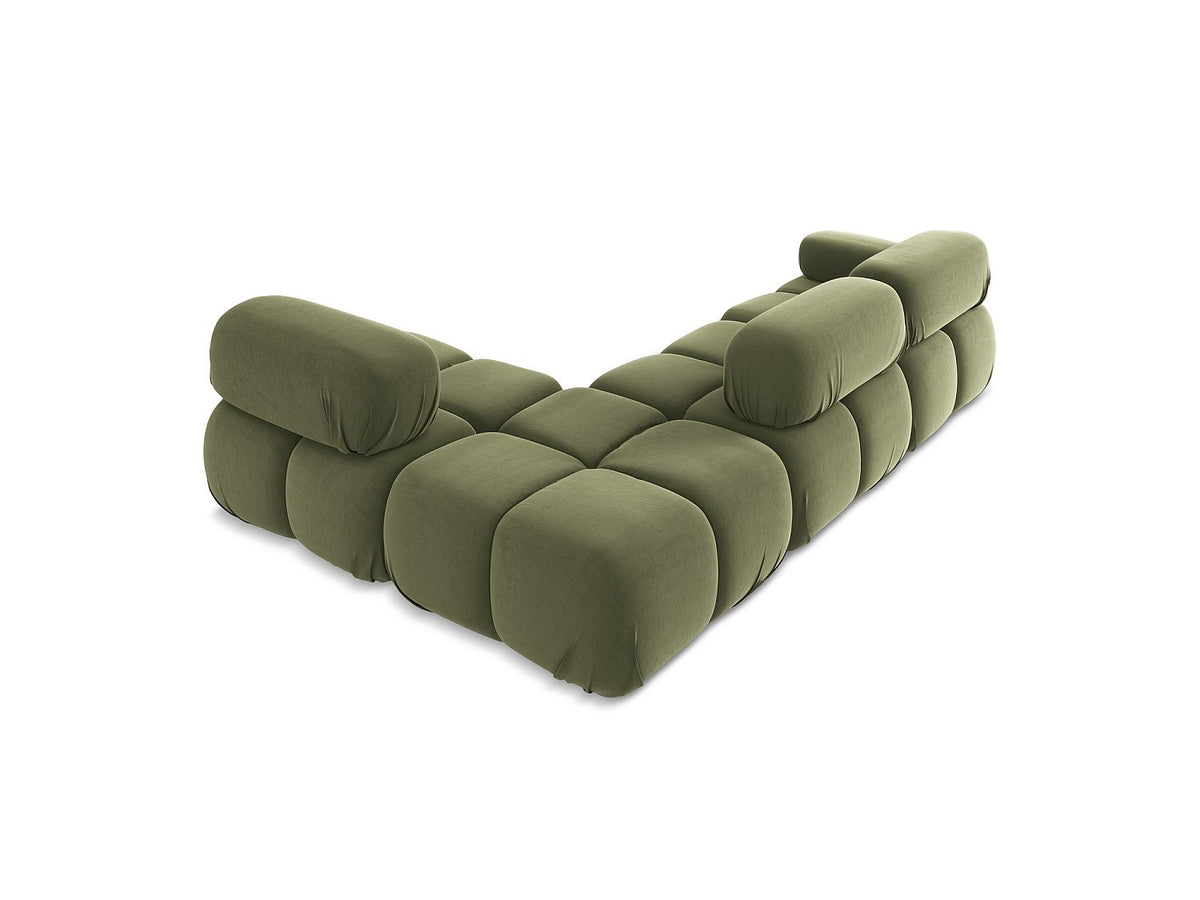 Canapé modulable 3 places vert velours