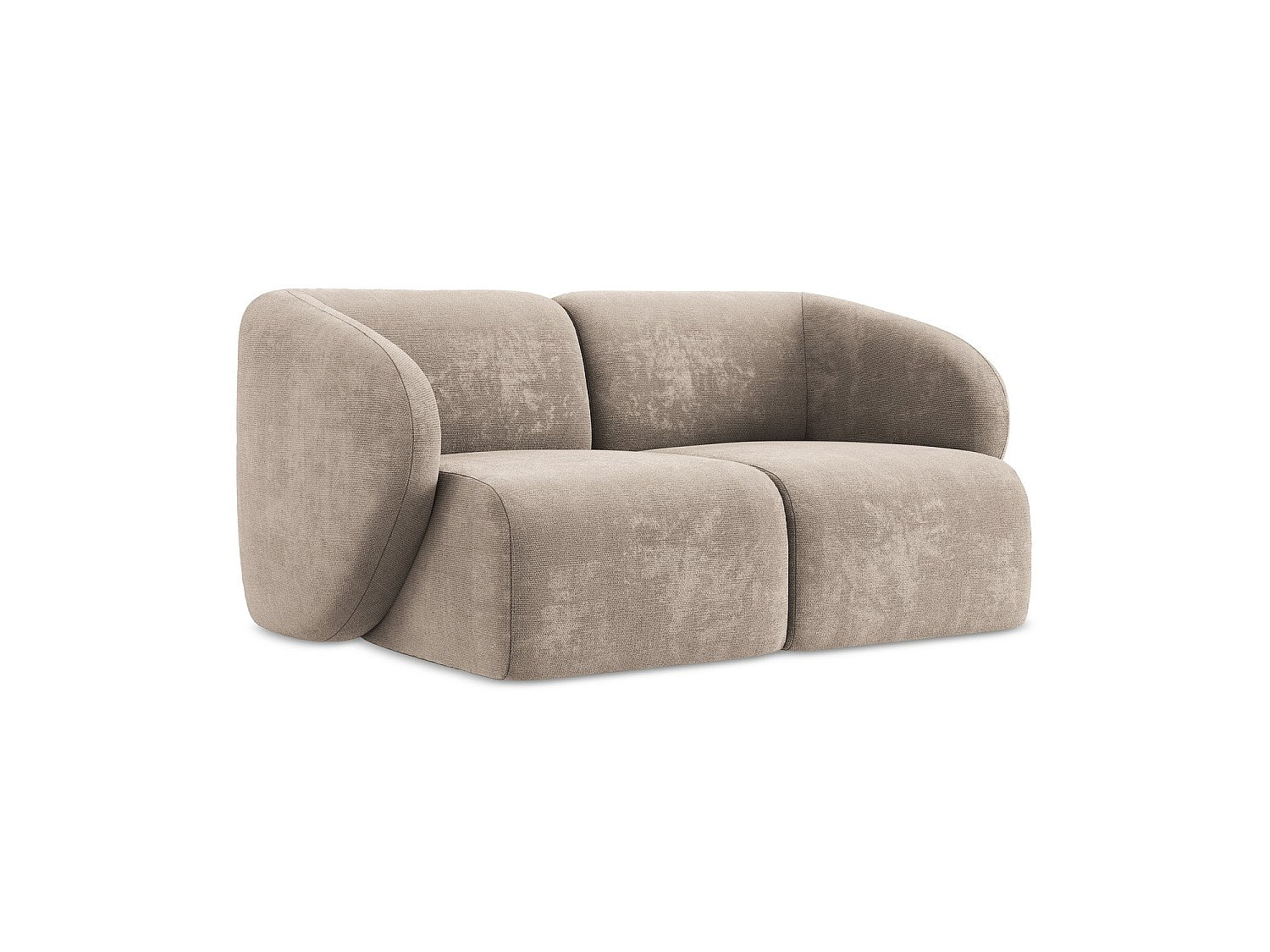 Canapé modulable 2 places beige tissu