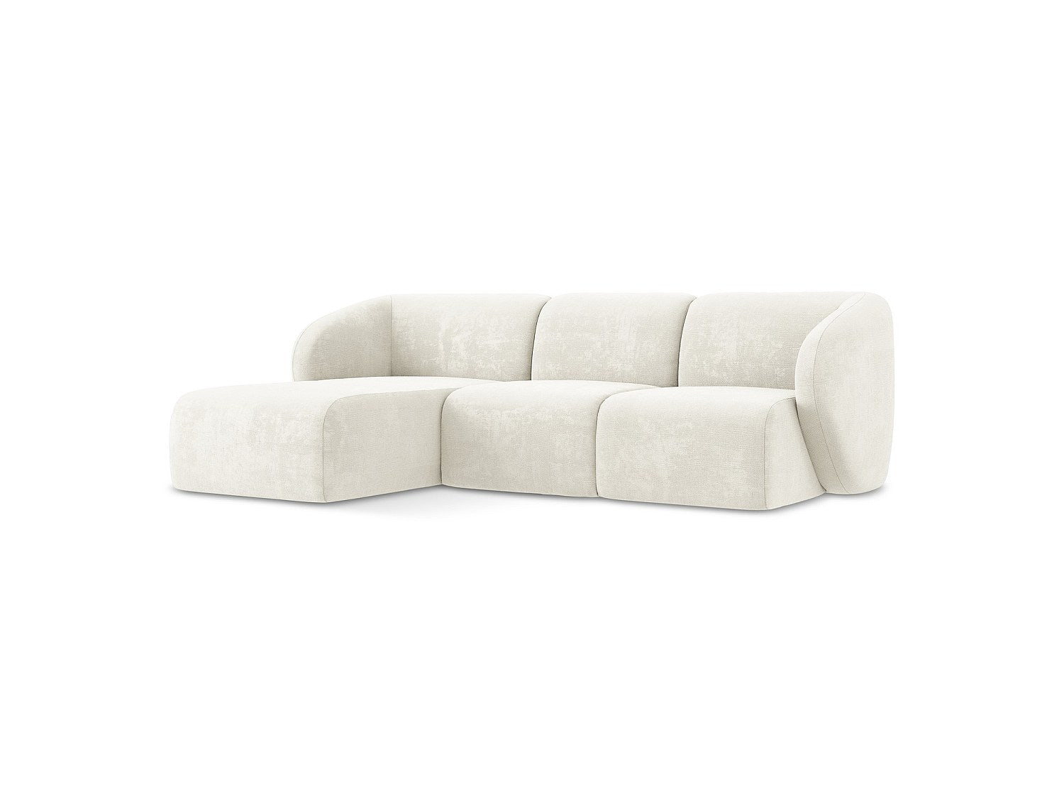 Canapé modulable 3 places blanc tissu