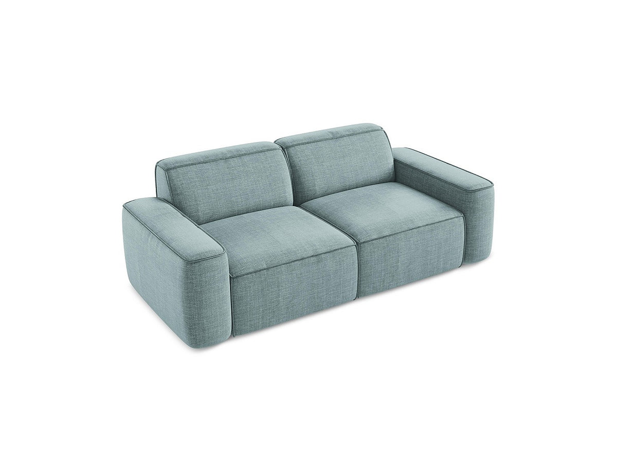 Canapé modulable 3 places bleu tissu