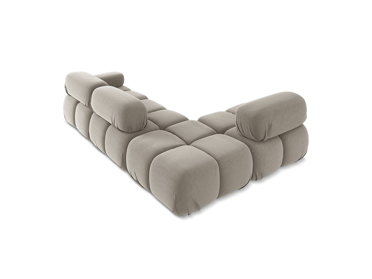 Canapé modulable 3 places taupe velours