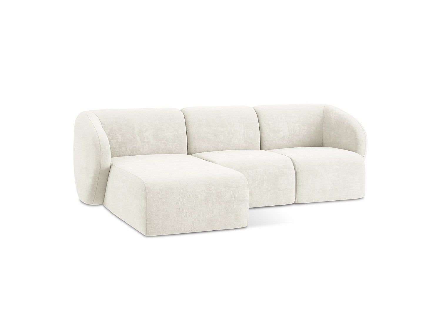 Canapé modulable 3 places blanc tissu