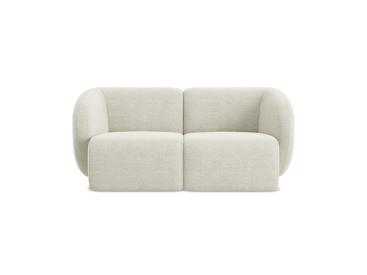 Canapé modulable 2 places beige tissu