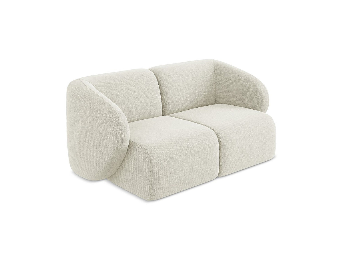 Canapé modulable 2 places beige tissu