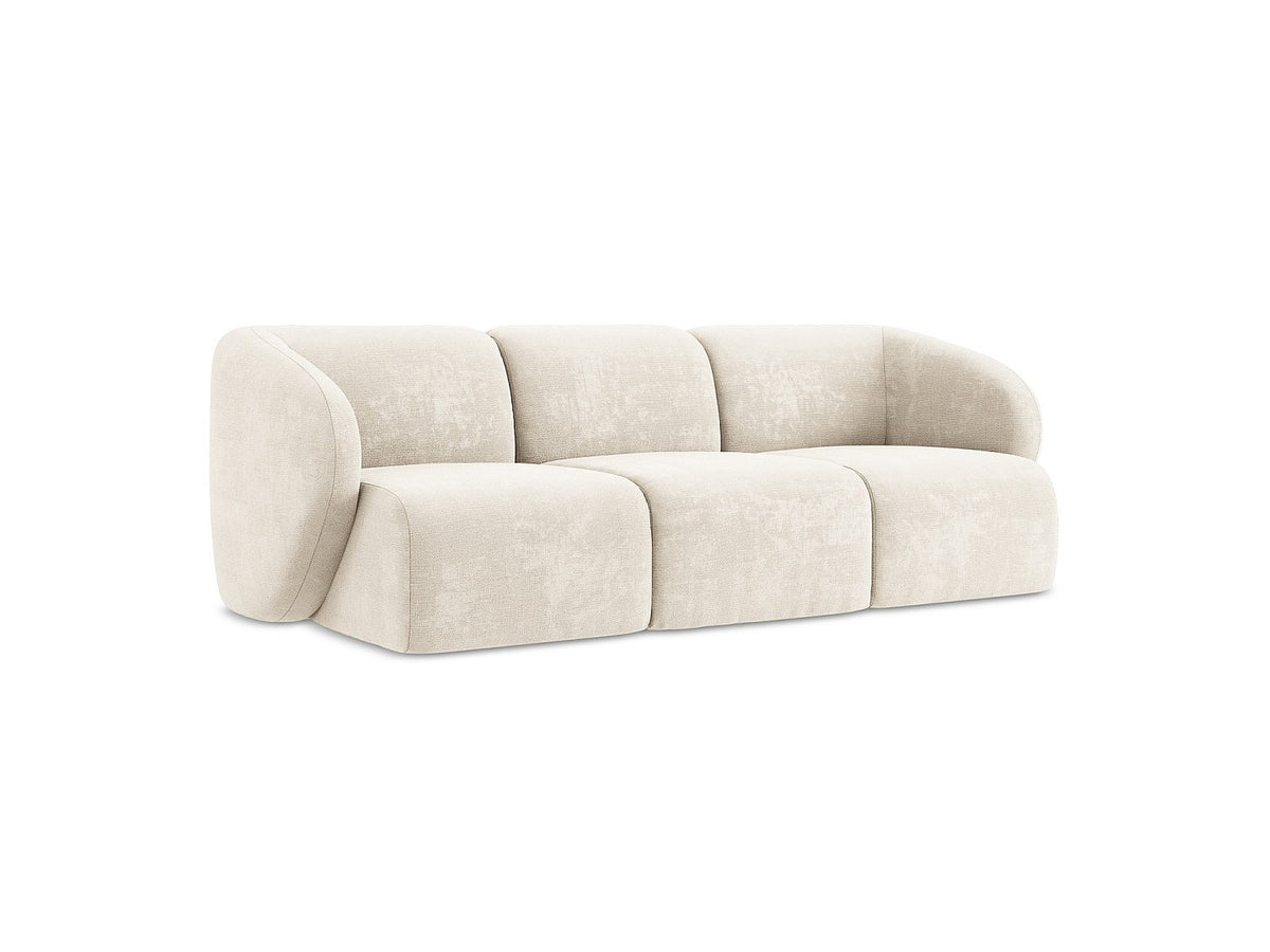 Canapé modulable 3 places beige tissu
