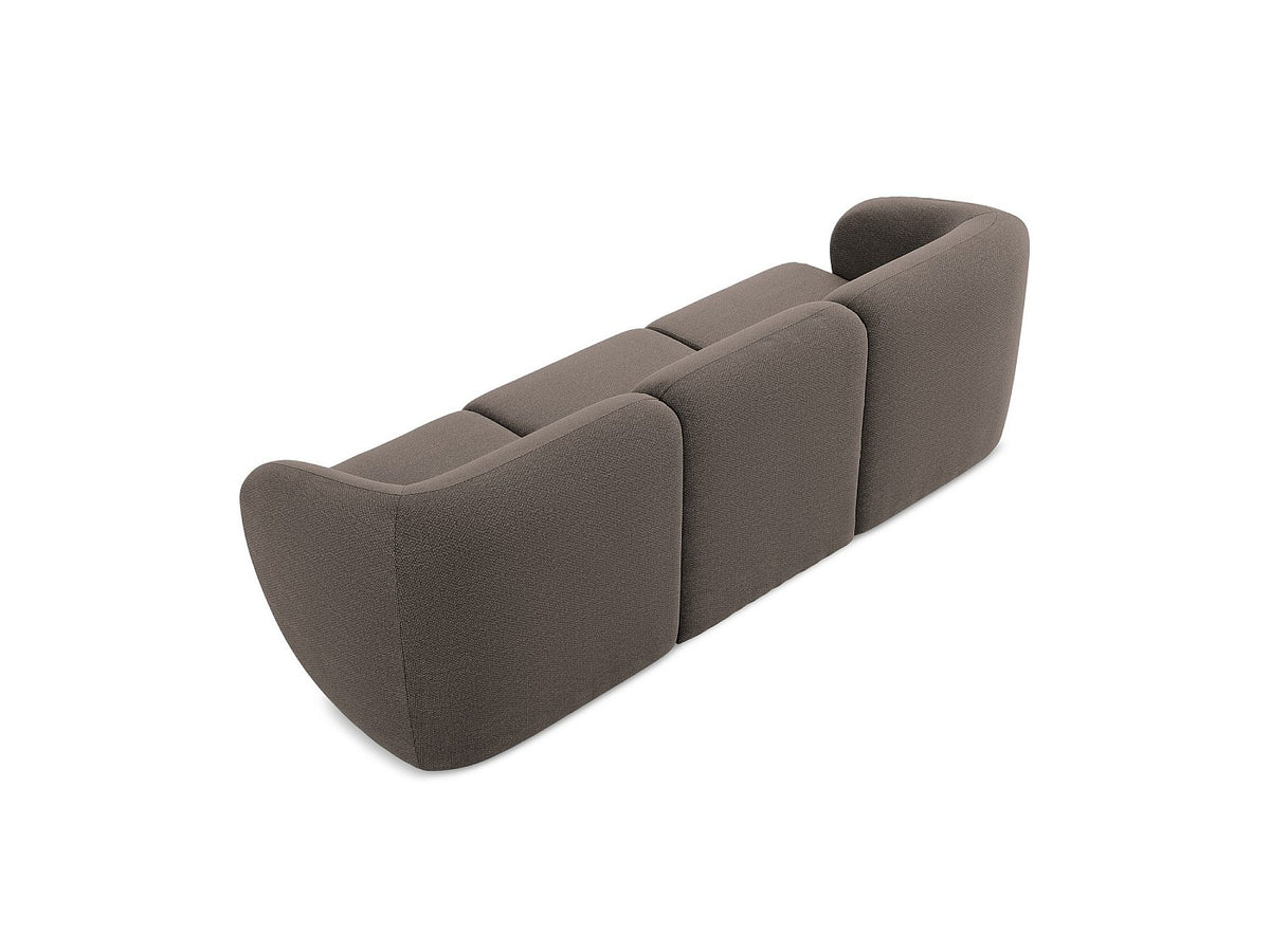 Canapé modulable 3 places marron tissu