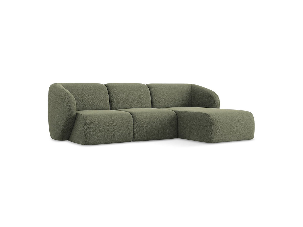 Canapé modulable 3 places vert tissu