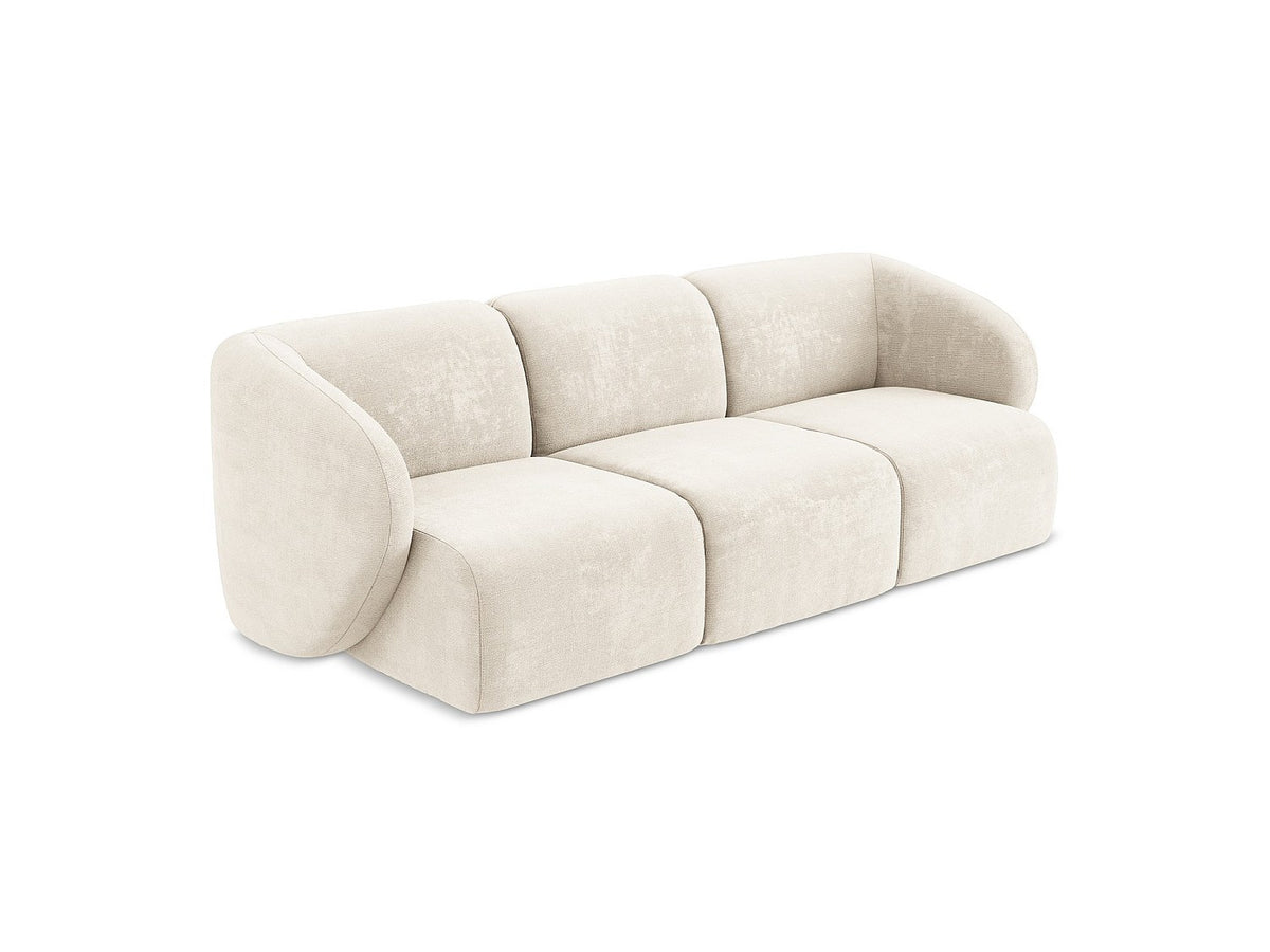 Canapé modulable 3 places beige tissu
