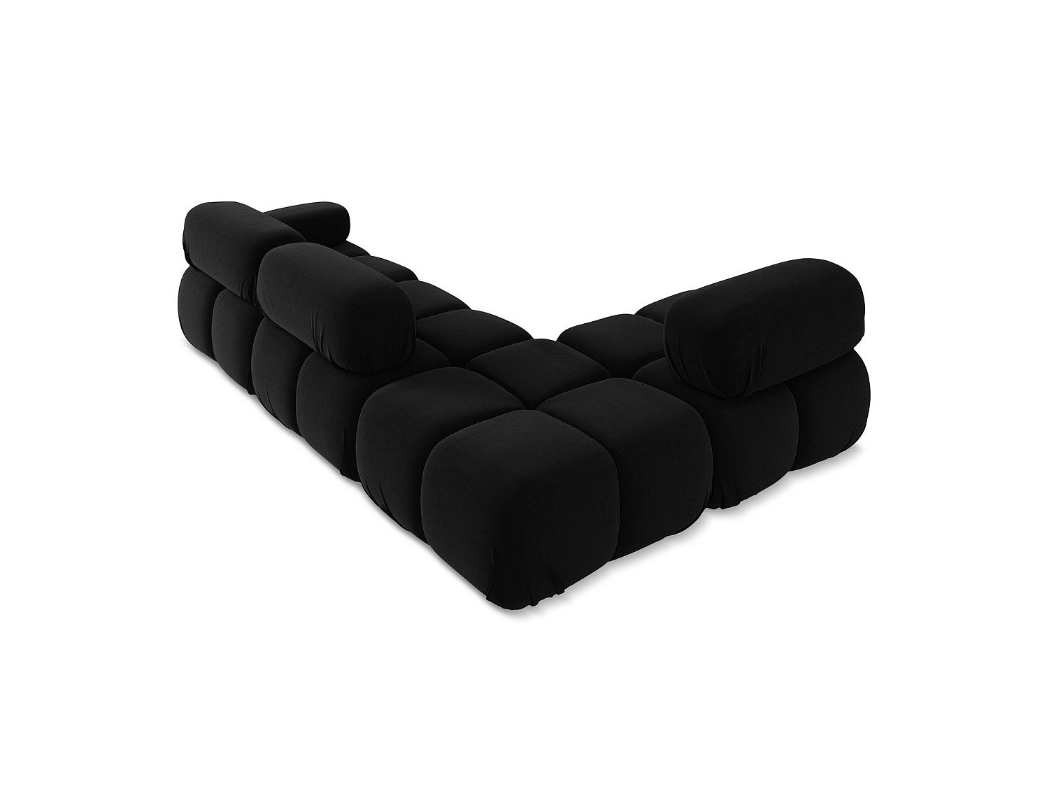 Canapé modulable 3 places noir velours