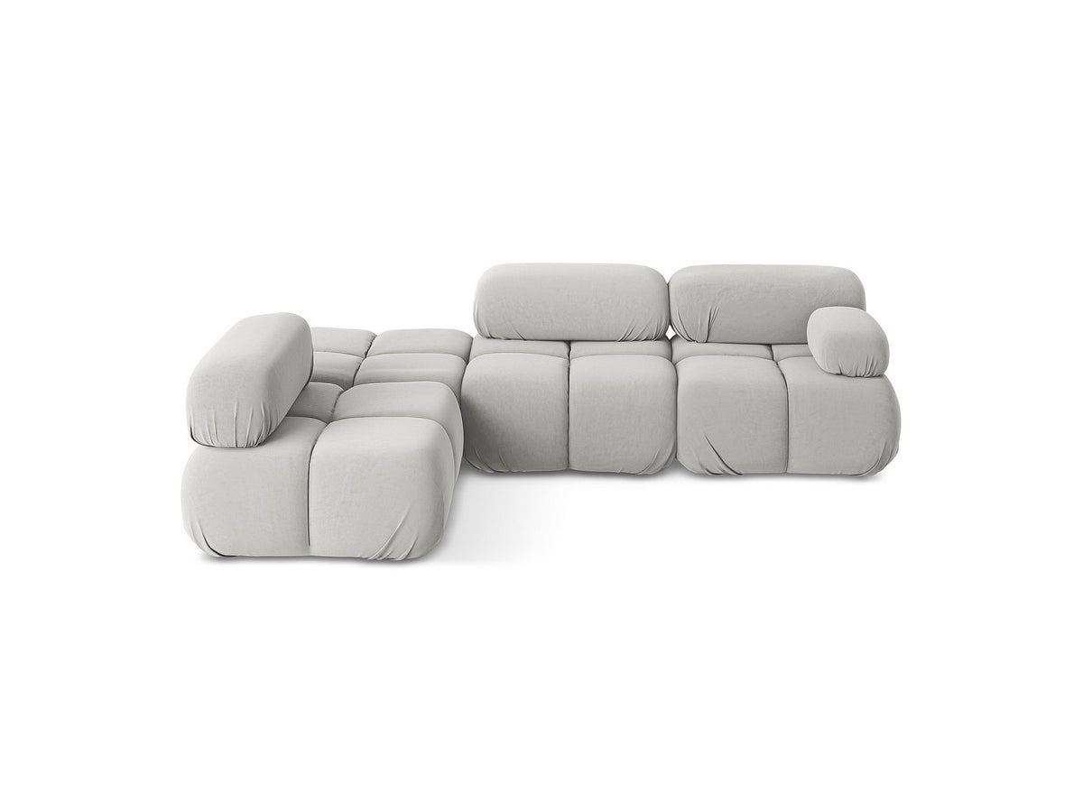 Canapé modulable 3 places gris velours