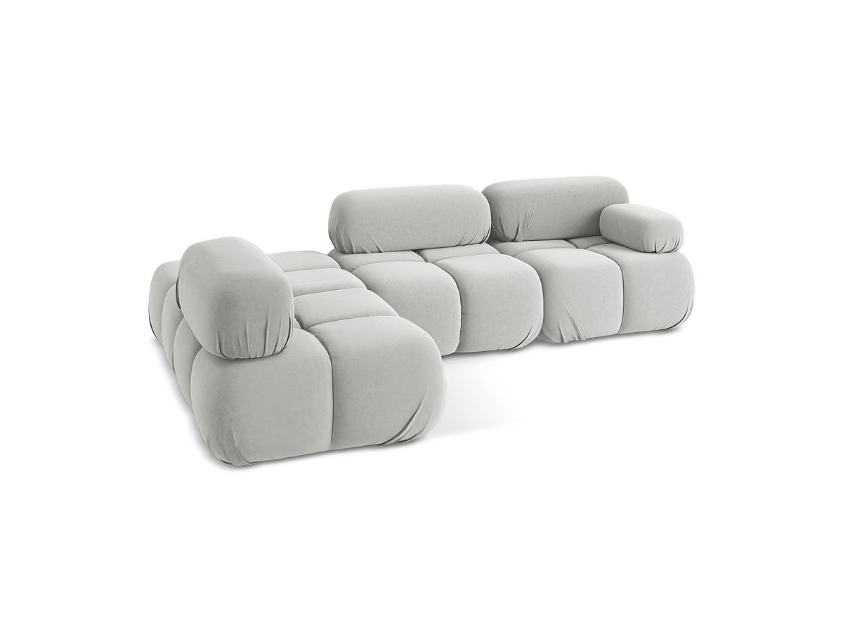 Canapé modulable 3 places gris velours