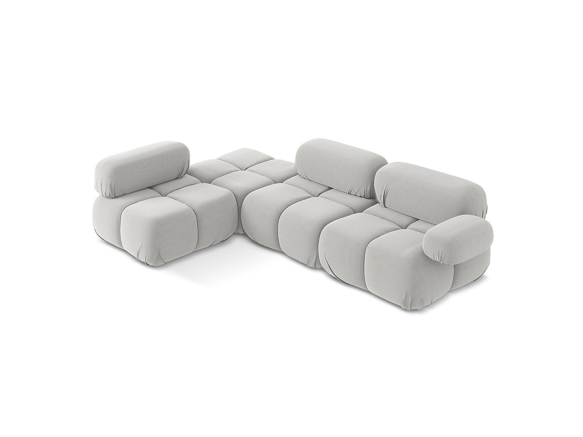Canapé modulable 3 places gris velours