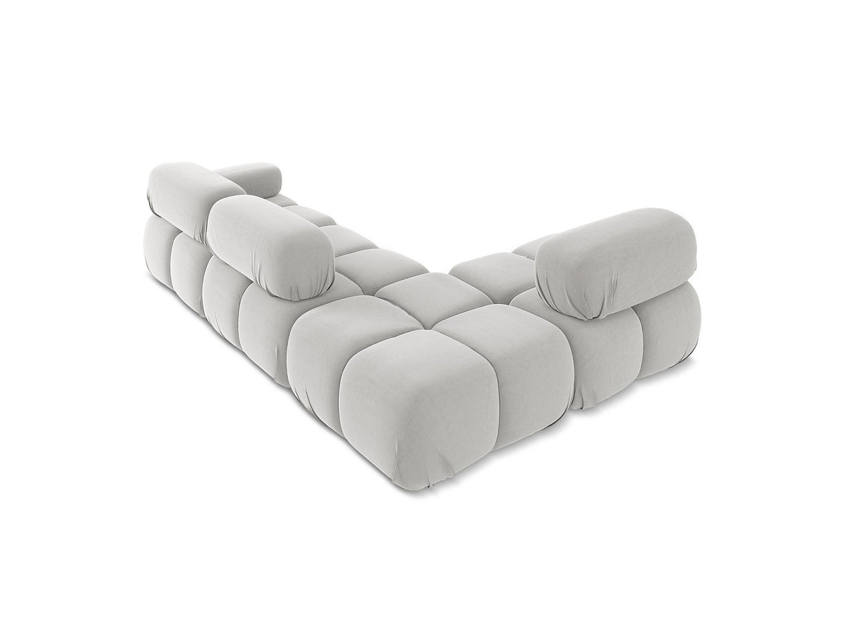 Canapé modulable 3 places gris velours