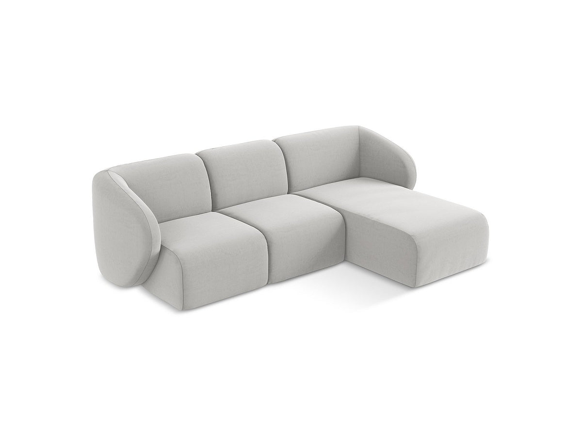 Canapé modulable 3 places gris tissu