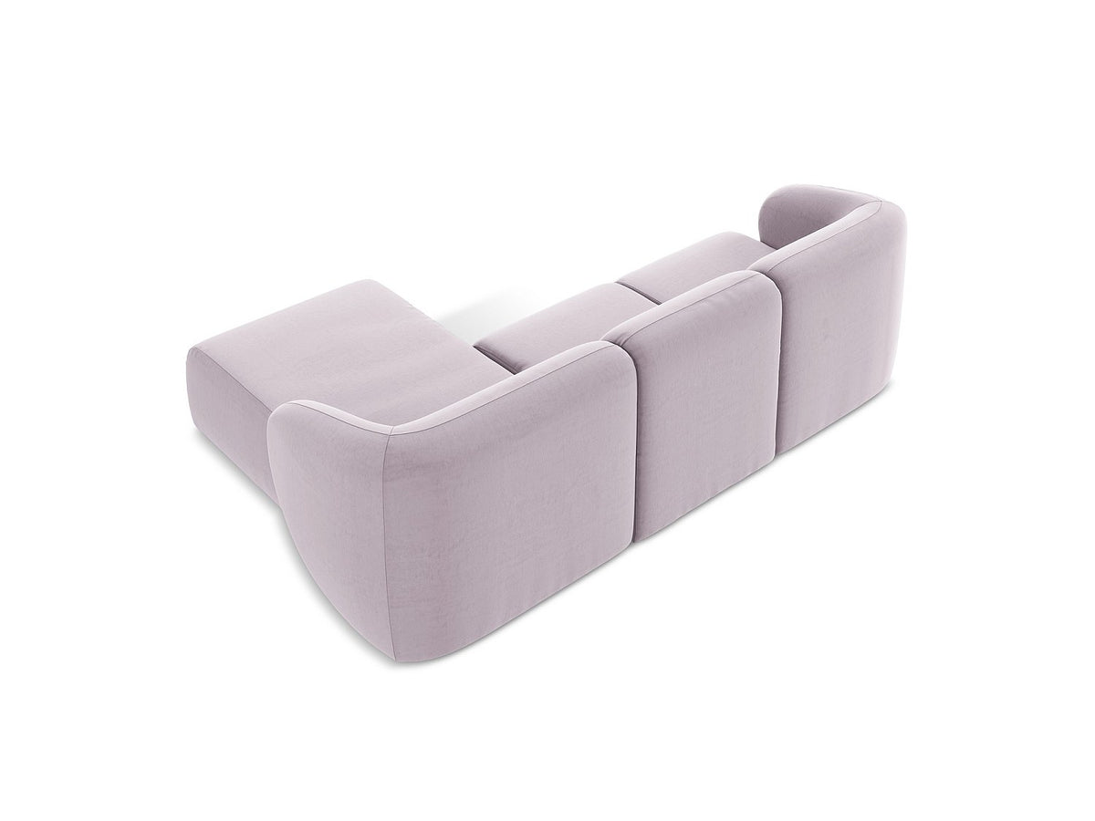 Canapé modulable 3 places violet tissu