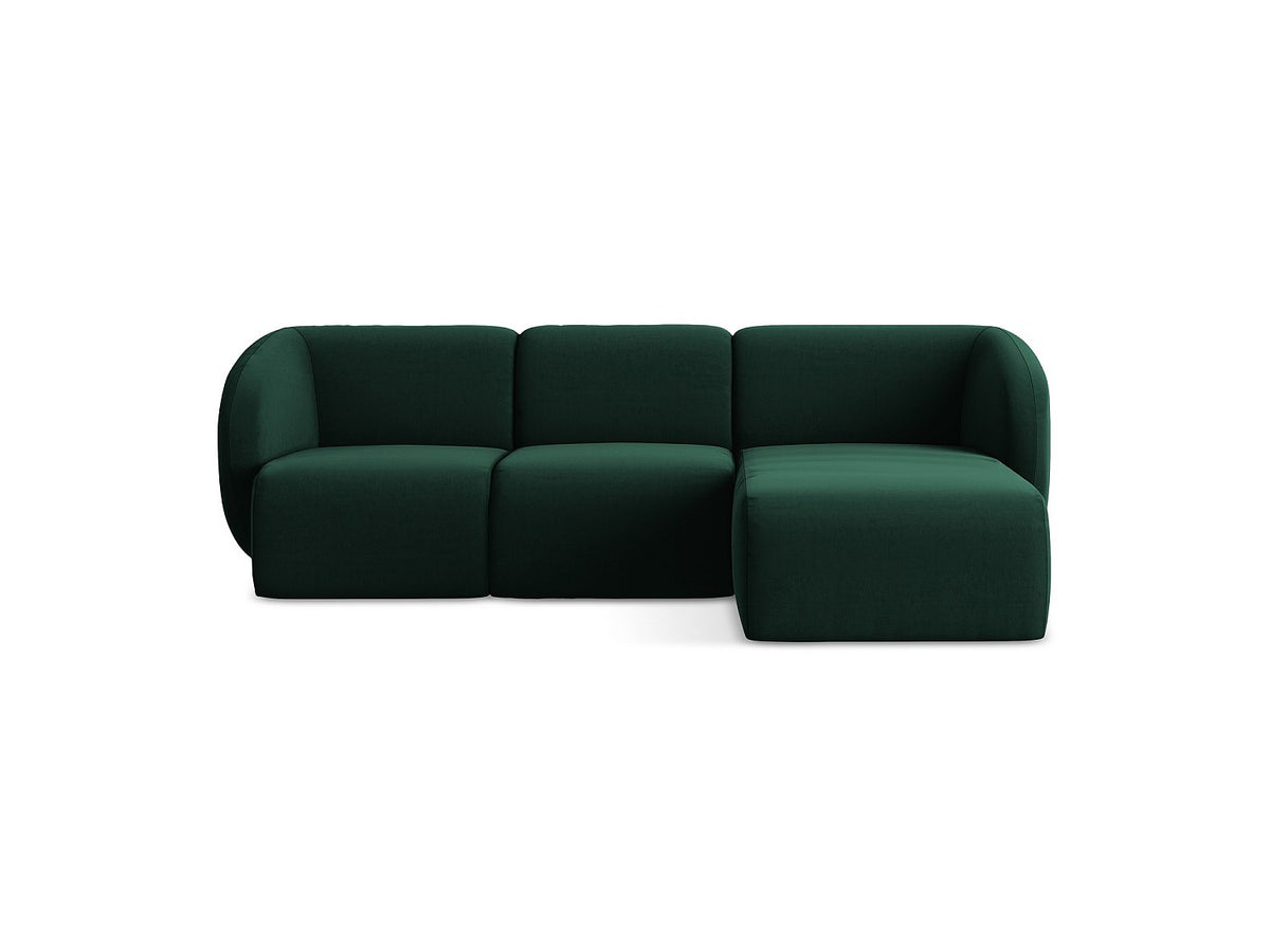Canapé modulable 3 places vert tissu