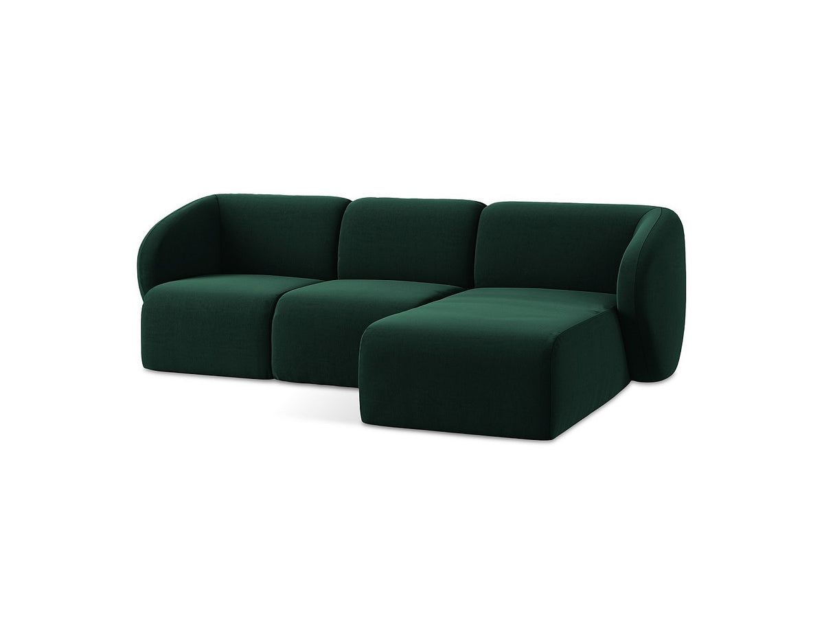 Canapé modulable 3 places vert tissu