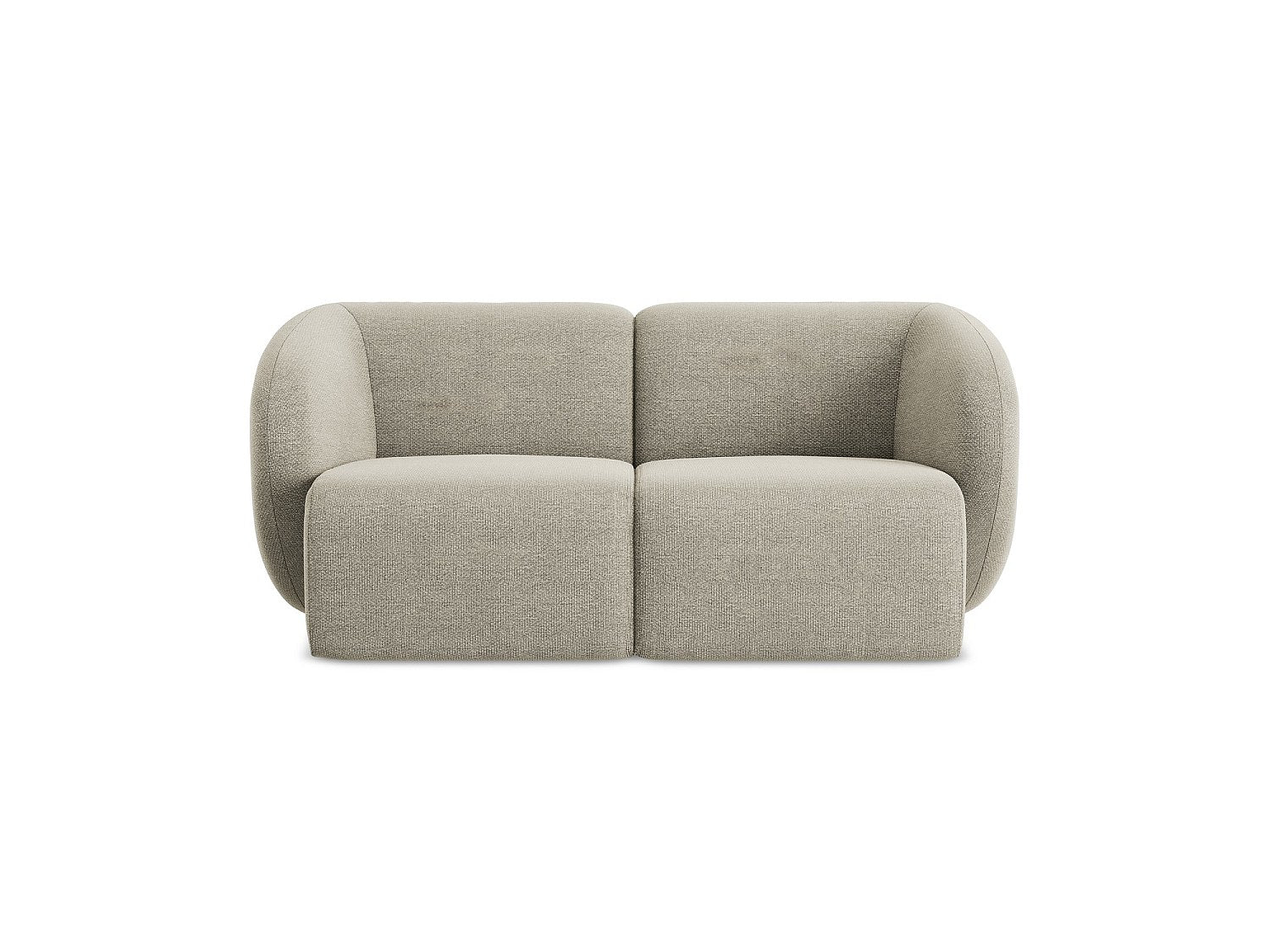 Canapé modulable 2 places taupe tissu