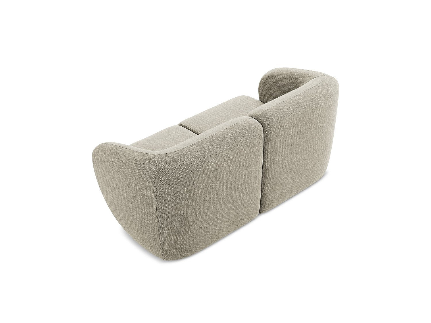 Canapé modulable 2 places taupe tissu