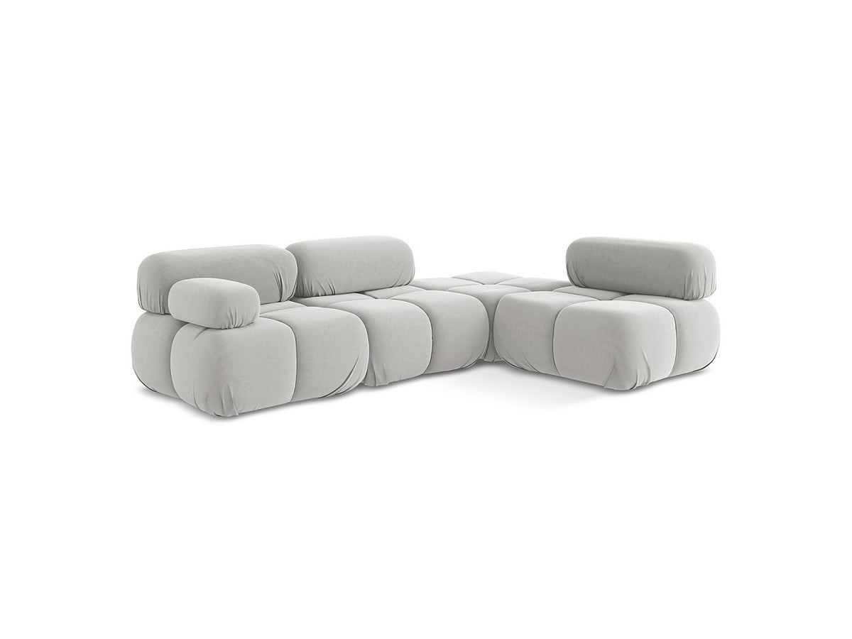 Canapé modulable 3 places gris velours