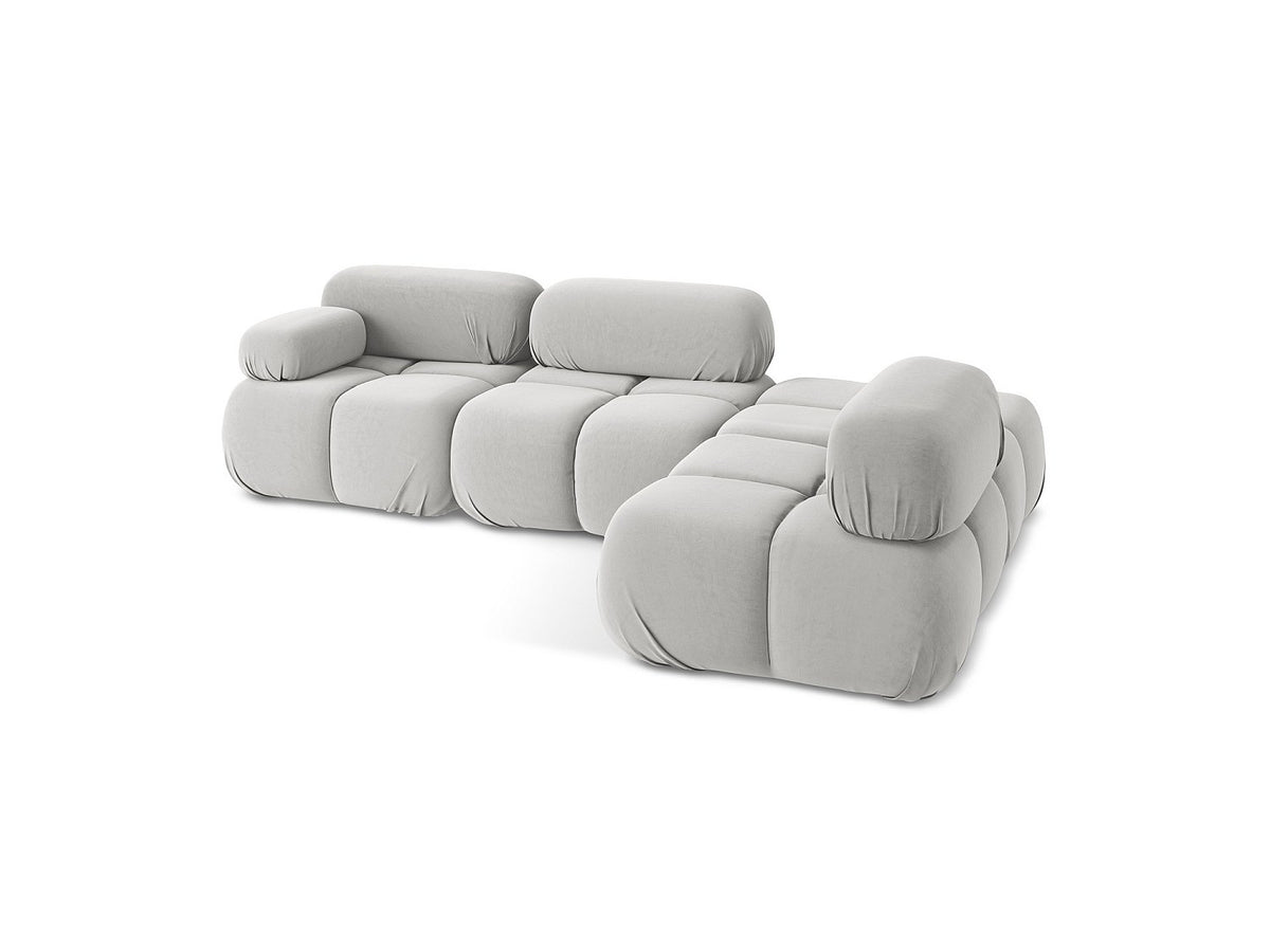 Canapé modulable 3 places gris velours