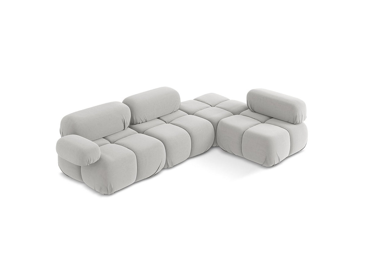 Canapé modulable 3 places gris velours