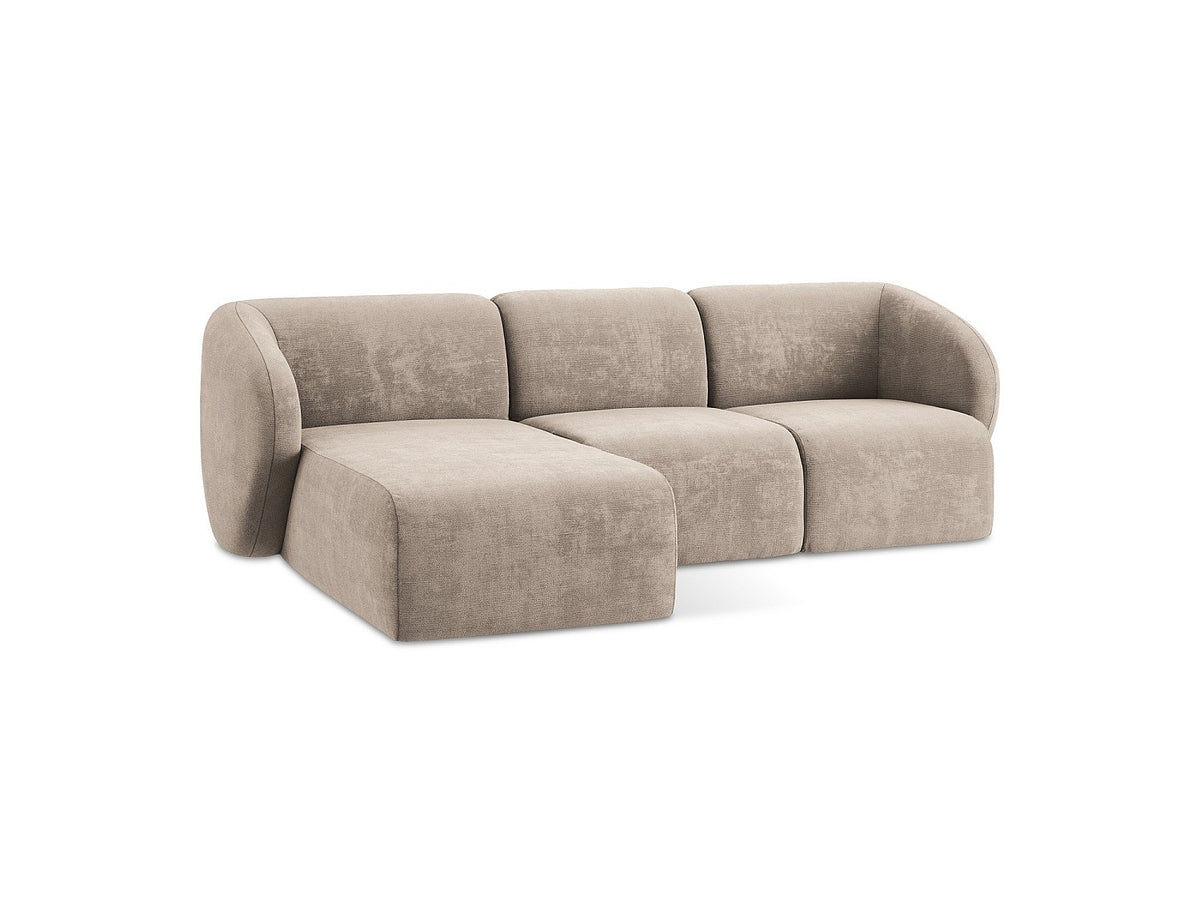 Canapé modulable 3 places beige tissu