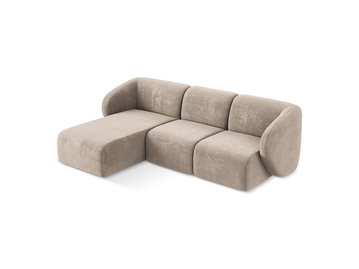 Canapé modulable 3 places beige tissu