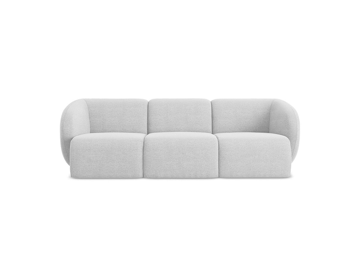 Canapé modulable 3 places gris tissu