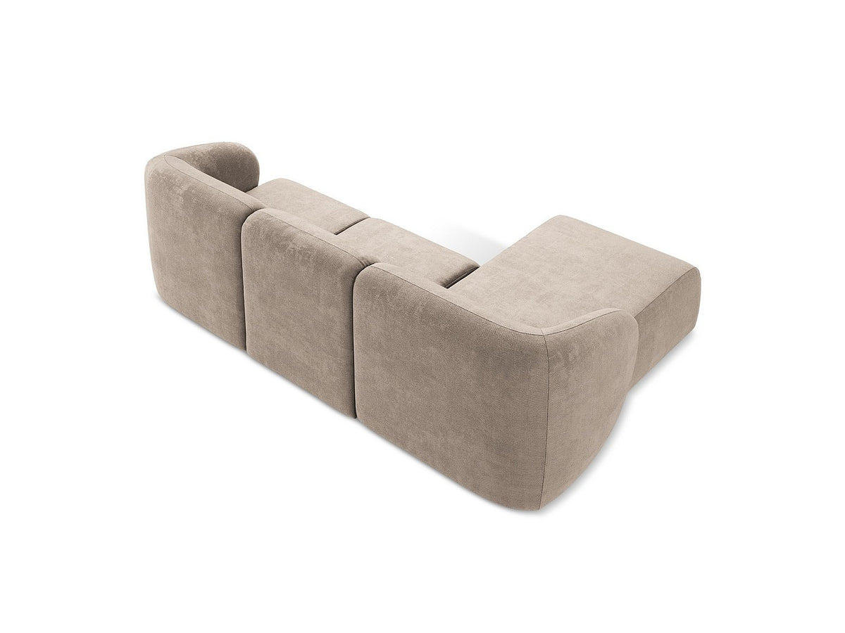Canapé modulable 3 places beige tissu