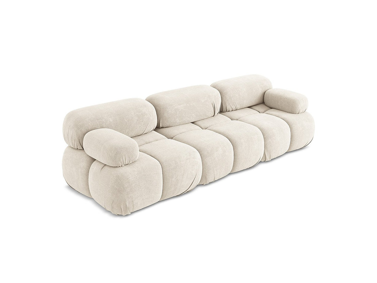 Canapé modulable 3 places beige tissu
