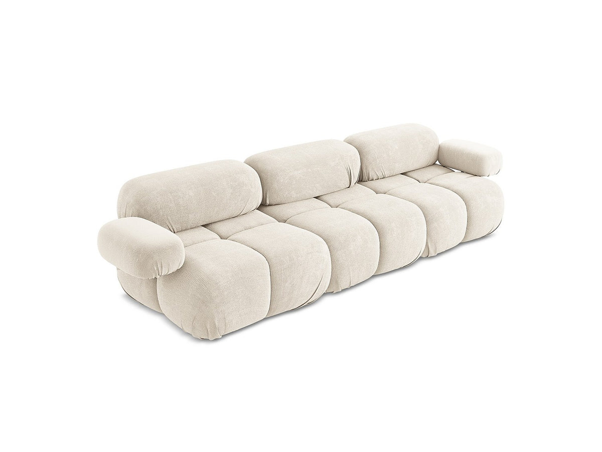 Canapé modulable 3 places beige tissu