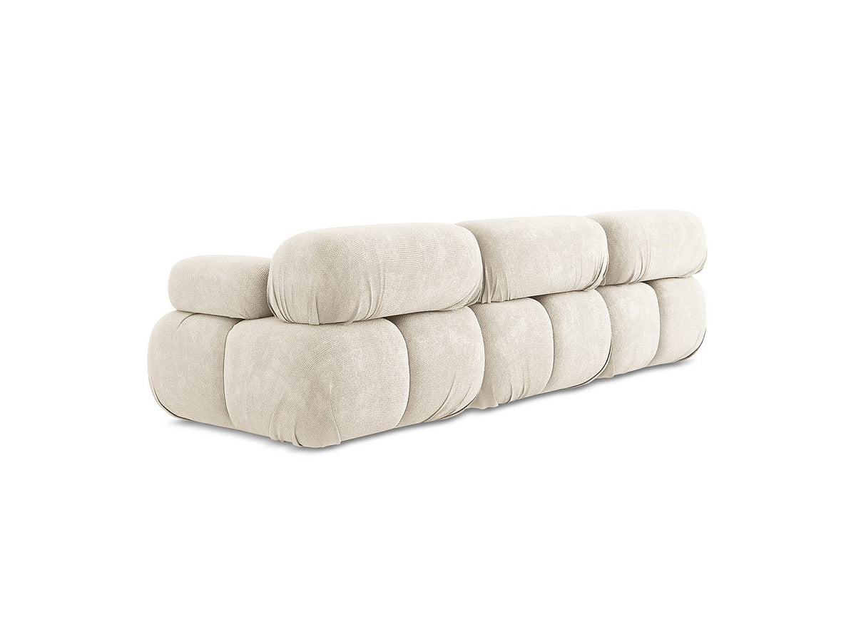 Canapé modulable 3 places beige tissu