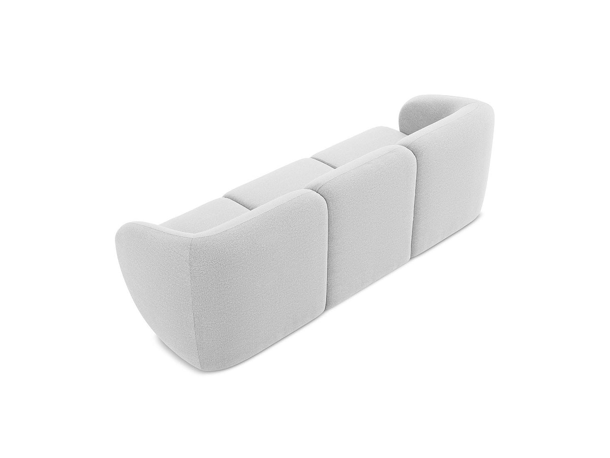 Canapé modulable 3 places gris tissu