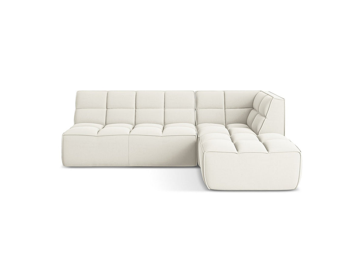 Canapé modulable 4 places beige tissu