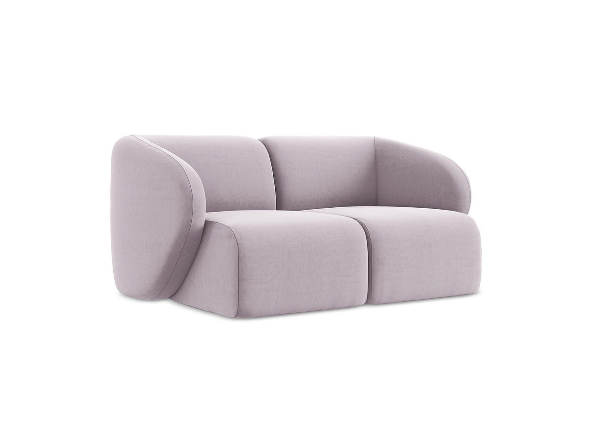 Canapé modulable 2 places violet tissu