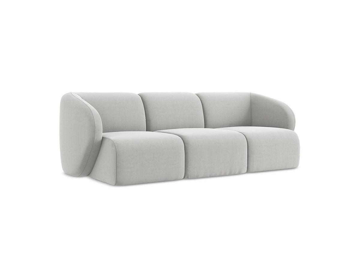 Canapé modulable 3 places gris tissu