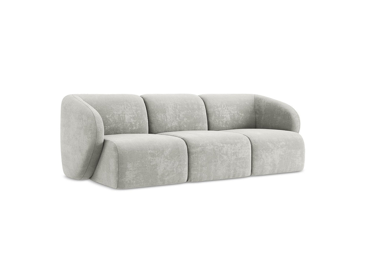 Canapé modulable 3 places gris tissu