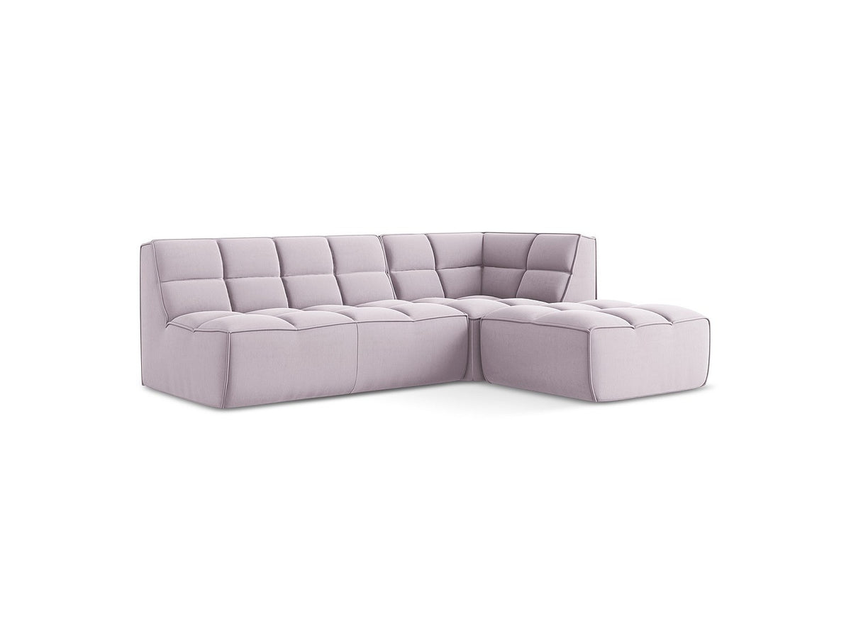 Canapé modulable 4 places violet tissu