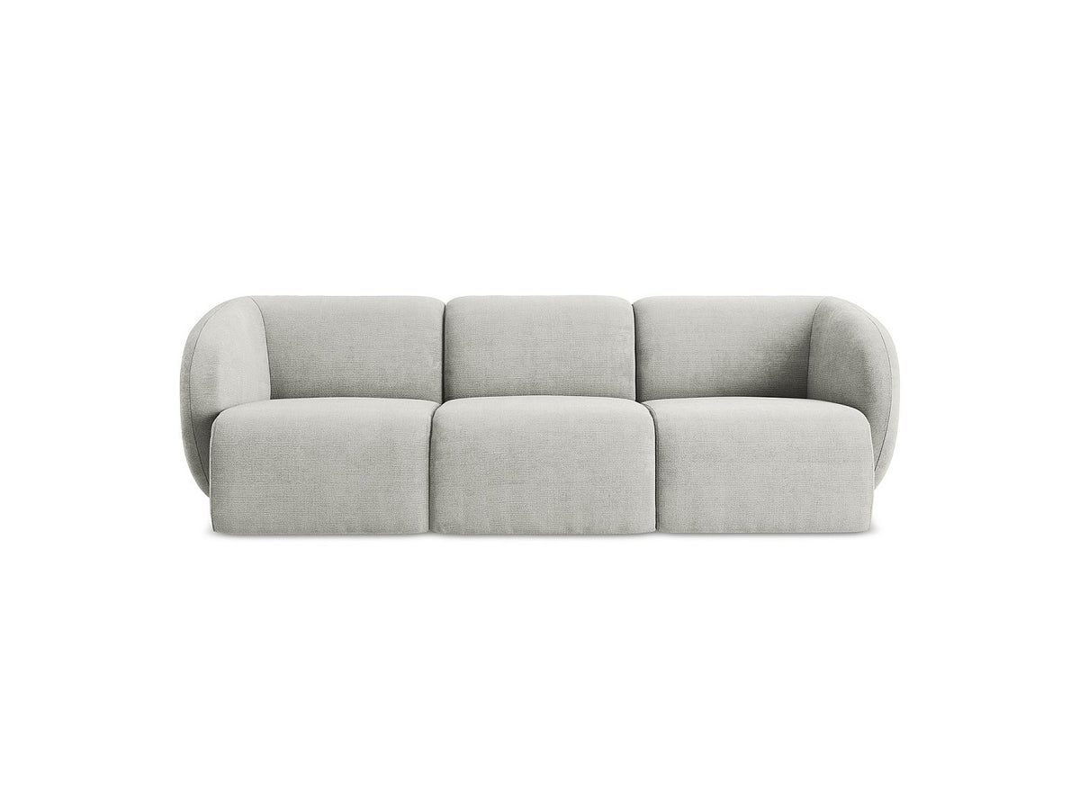 Canapé modulable 3 places gris tissu