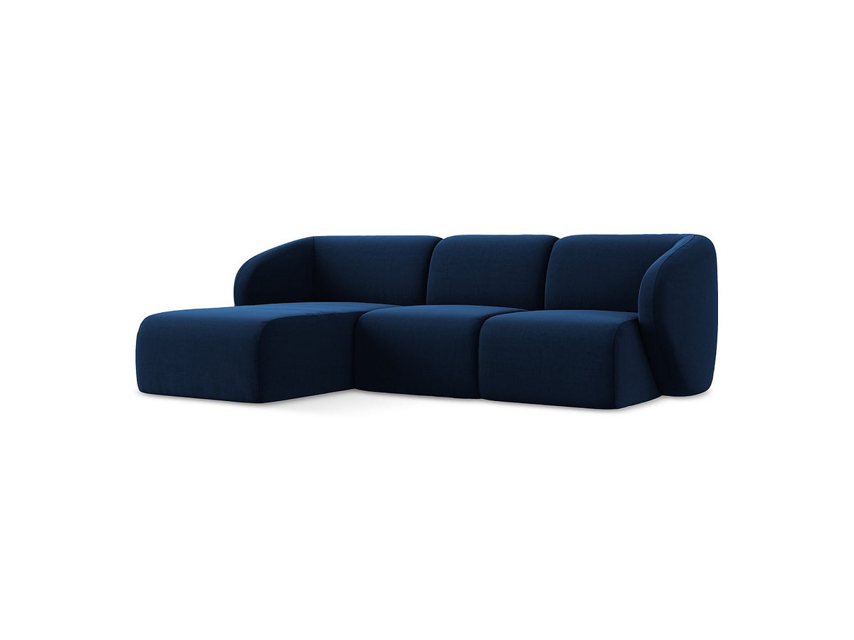 Canapé modulable 3 places bleu tissu