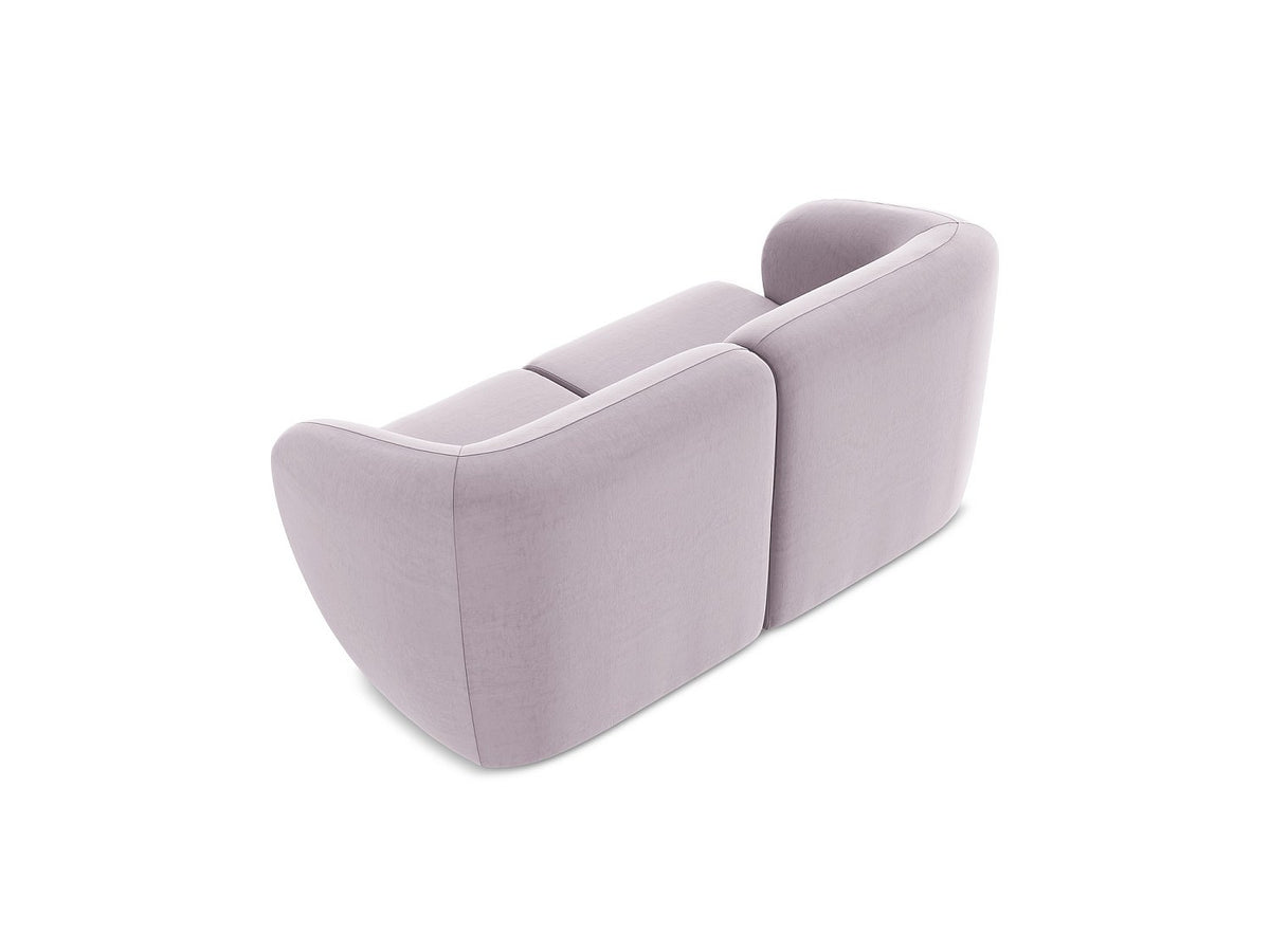 Canapé modulable 2 places violet tissu