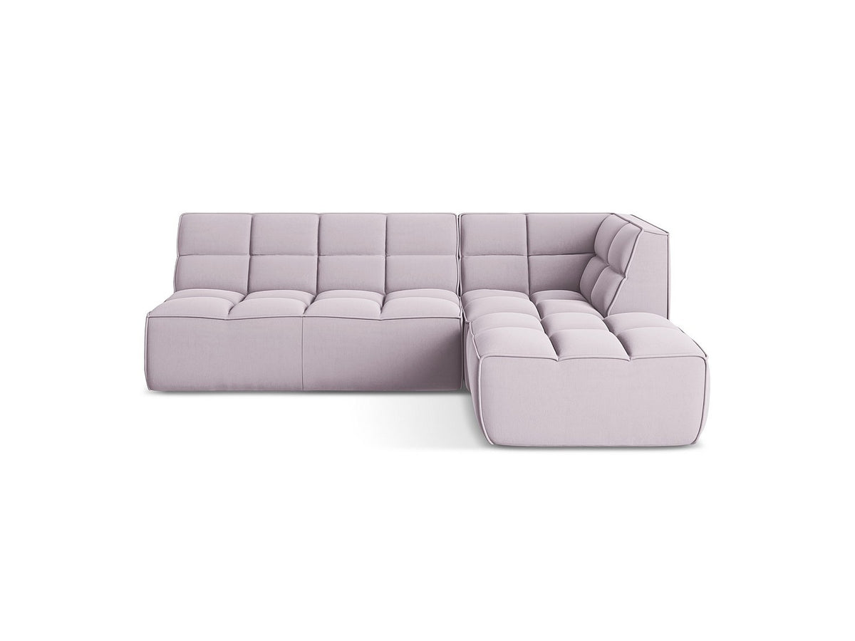 Canapé modulable 4 places violet tissu