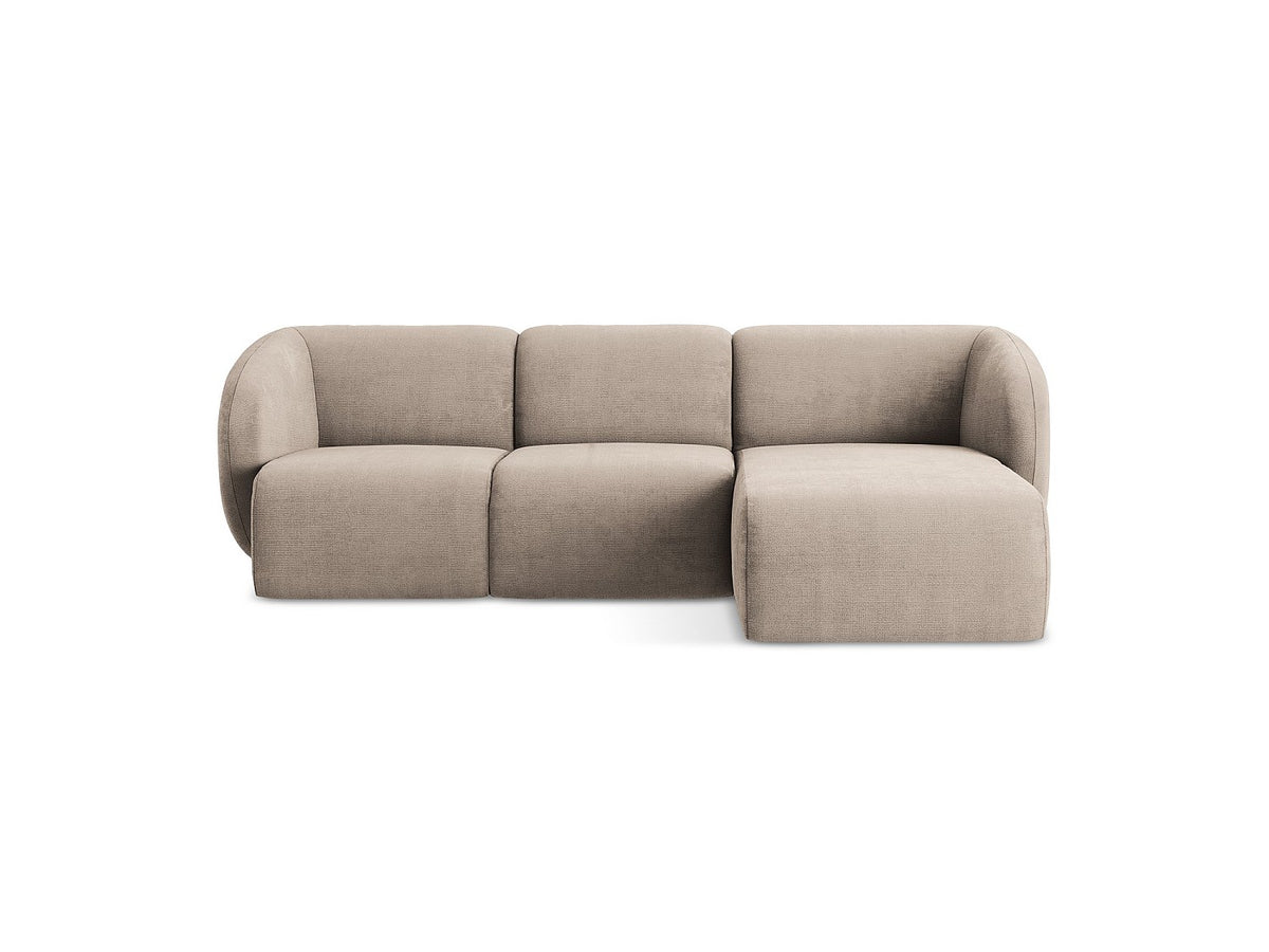 Canapé modulable 3 places beige tissu