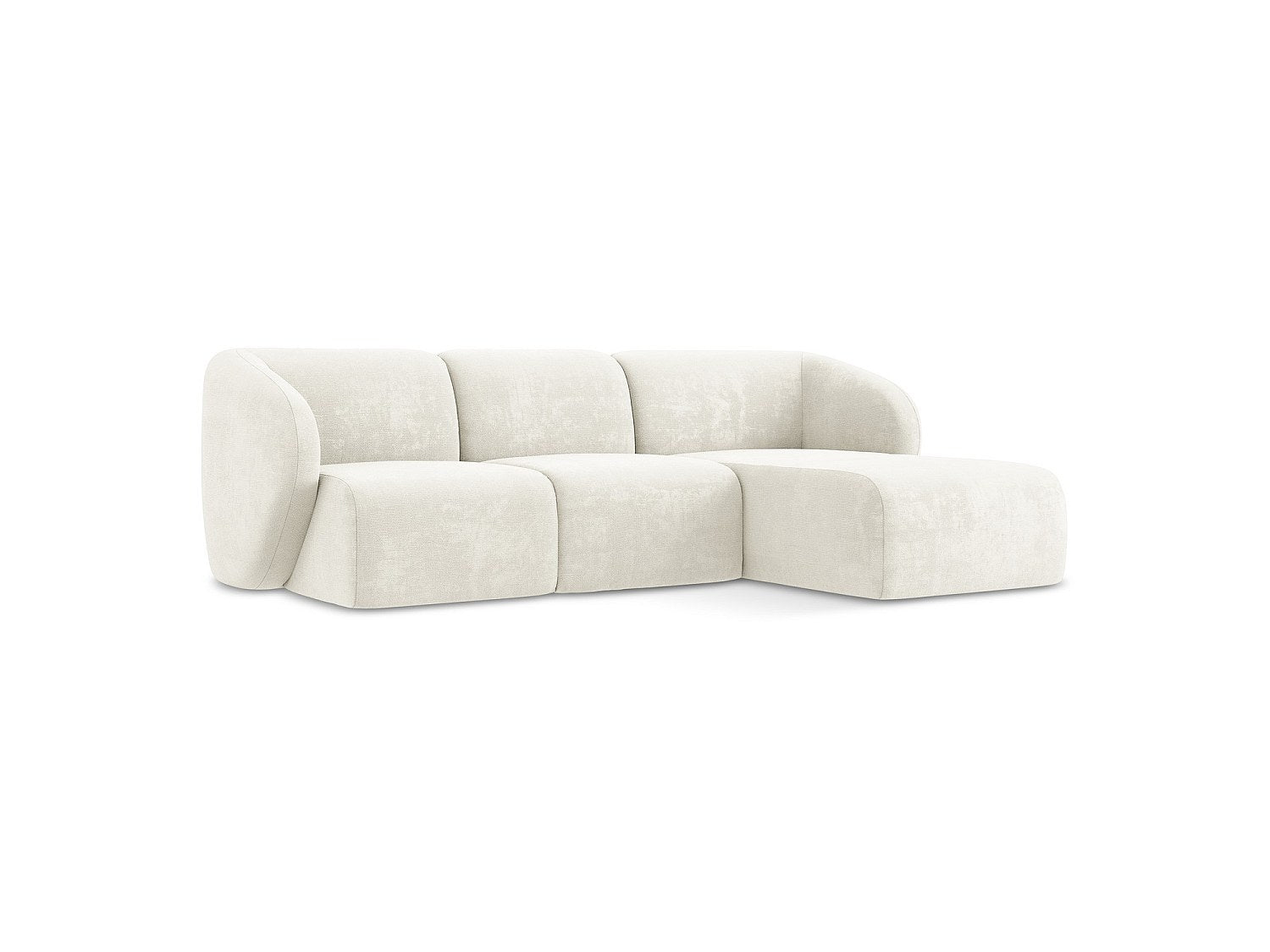 Canapé modulable 3 places blanc tissu